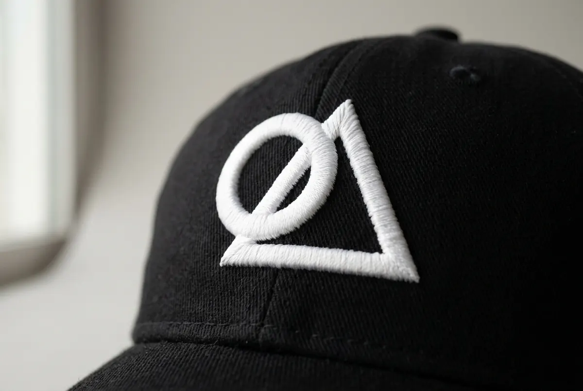 Reljefā izšūts logo uz melnas cepures